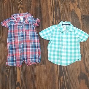 Carter's Button-Up Shirt and Romper